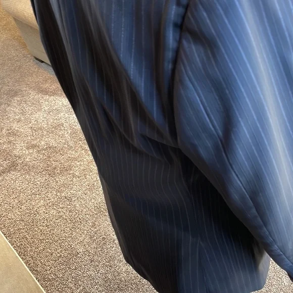 Canali Mens 42R Dark Blue Stripe - 100% Wool 2-button Suit Jacket Sport Coat - Picture 4 of 7